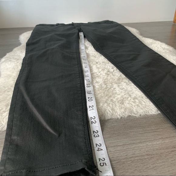Faux Leather Skinny Black Zara Biker Jeans Size 4 - Picture 13 of 15